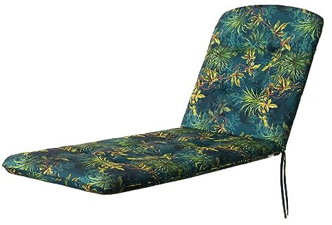 Bjird - Liegenauflage mit Gummibändern, Auflage für Gartenliege 185x60x6 cm - Polsterauflage für Sonnenliege, Auflagen für Deckchair - wasserdicht, doppelseitig - Grünes Gras