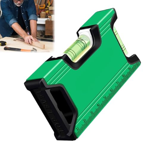 Niveau À Bulle Magnétique De Poche 105 Mm,Niveau Magnétique De Poche Horizontal Vertical,2 En 1 Mesure Horizontale Et Verticale-Rainure En V Pour Les Surfaces De Tuyaux Et Rond