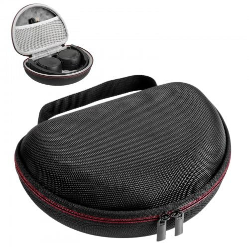 Housse pour Casque, Étui de Protection pour Ecouteurs sans Fil, Sac de Transport Portable pour Ecouteurs et Accessoires, Noir