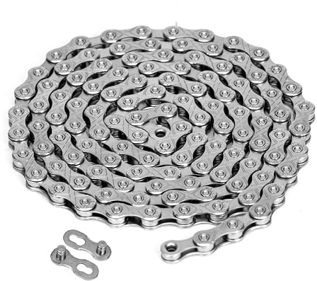 Hycline Bike Chain 10-Speed, 116 Links Bicycle Chain 1/2 x 11/128 Inch, Special forging steel for Road Mountain Racing Cycling - Silver