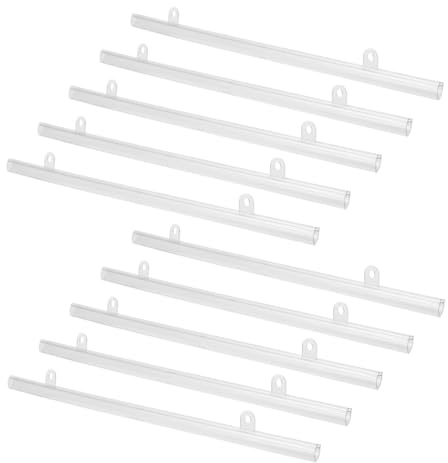 LOLIPPYY 10 Pack PVC Poster Hanger Rail with Clips A2 Poster Hanger for Maps Scrolls Paintings Banners Office Classroom and Wall Displays