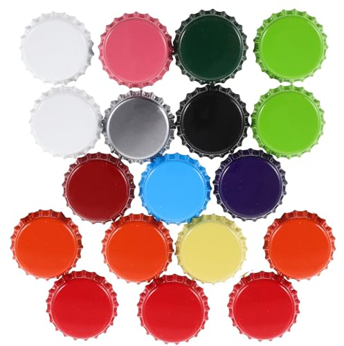 SOLUSTRE Tapa de Botella de Cerveza de Colores 60 Piezas Hierro DIY | Decoración de Pared, Manualidades Versátiles, Doble Cara Coloreada y Fiable para Bricolaje