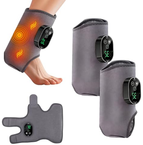 Fußmassagegerät mit Wärme - 6 Temperaturstufen (40-70°C) & 3 Vibrationsmodi, Akku Wiederaufladbar 3000mAh, Entspannt Knöchel & Ferse, für Zuhause & Büro, Schwellung Achillessehnen-Beschwerden (2)