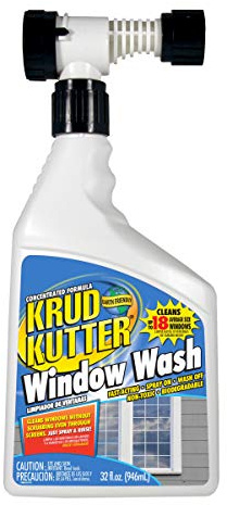Krud Kutter Window Wash Cleaner, 32 oz, Streak Free Glass Cleaner for Windows, Mirrors and Glass Surfaces, Removes Dirt, Dust and Grime, Indoor and Outdoor Use