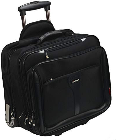 Lightpak - 46102 BRAVO 2 - wheeled business laptop bag, nylon, black