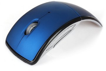 KLEIN Design TM-9200 Souris Optique sans Fil Repliable 2.4 GHz Bleu