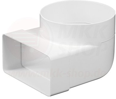 MKK Kanalverbinder 90° Grad 75 x 150 mm Rohrverbinder Ø 125 mm Lüftungskanal Rohr...