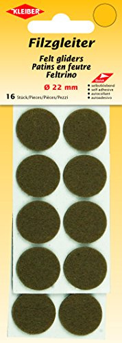 Kleiber Felt Gliders 22mm Brown, 18 x 8 x 1 cm