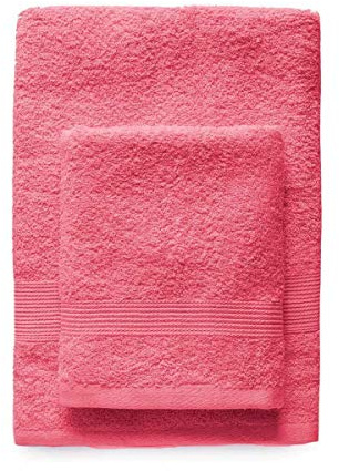 Morbidissimi Set Asciugamani 1+1 Spugna 560 gr/mq V818 [Fucsia]