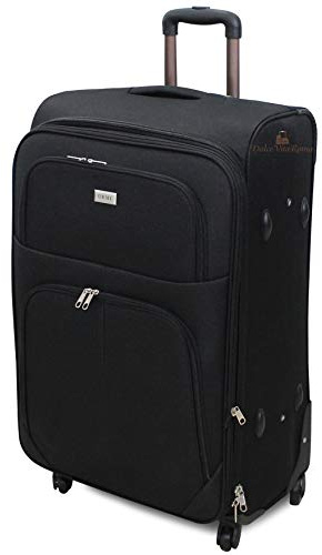 ORMI trolley bagaglio a mano da cabina piccolo medio grande extra large XXL 4 Ruote (Nero, L (64x27x41))