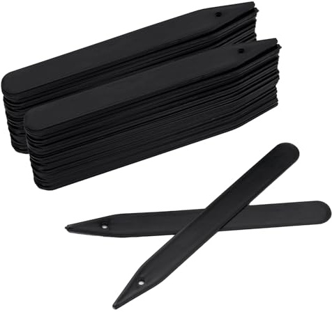 KINGLAKE 100Stk 12CM pflanzenschilder pflanzenstecker hängende für draussen wetterfest gartenschilder zum pflanzen Baum kräuterschilder beschriftung planzenschilder sschilder mit Löchern,Schwarz