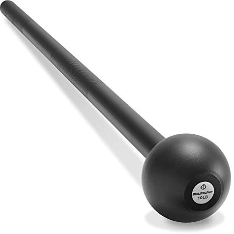 Philosophy Gym Steel Mace Bell 10 LB, Mace Club for Strength Training, Functional Full Body Workouts