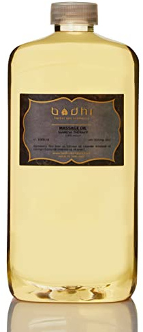 Bodhi® Massageöl Siamese Therapy 1 L – energetisierend, mit ätherischen BIO-Ölen Levandel und Zitronengrass, für Physio, Praxis und Spa, mit Kokos- und Reisöl, vegan und 100% natürlich