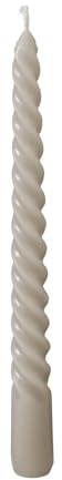 Spiralkerzen Taupe/Beige – 6er Set – Höhe 20 cm, Ø 2 cm – ca. 4 Std. Brenndauer – Gedrehte Stabkerzen – Neutrale Deko für Hochzeit, Dinner, Herbst & moderne Tischdeko