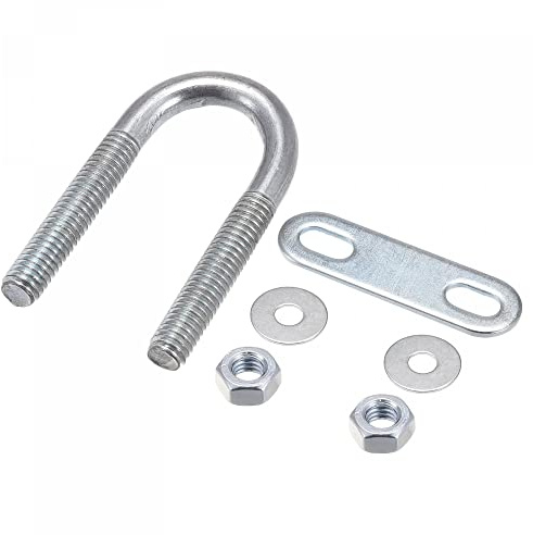 sourcing map U Bolts 4 Sets (M6x16x46mm), Round U Bolt Steel with Accessories - for Construction, Pipe