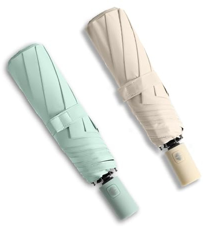 BAODINI Paraguas de viaje pequeño con protección UV, compacto para lluvia y sol, UPF 50+, resistente al viento, portátil, 106 cm, para mujeres y hombres, Small-42 inch Arc Canopy, Compacto