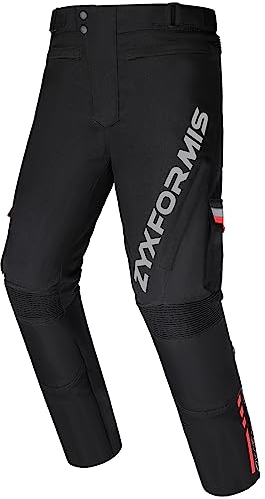 Zyxformis Pantaloni da Moto Uomo con Protezioni, Impermeabile Antivento Moto Biker Pantaloni protettivi con Sfoderabile Linning per Invernale/Estate