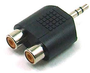 PQMEGA 1 pcs. x Jack Adapter Stereo 3.5mm Jack Stereo - 2 x RCA Cinch Socket Audio #A3417