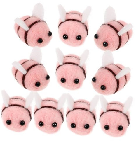 VILLFUL 10stücke Filz Bienen Mini Bastelmaterialien Für Haarschmuck Kostüm-Accessoires Und Dekorationen Für Kinderpartys Und Kreative Projekte