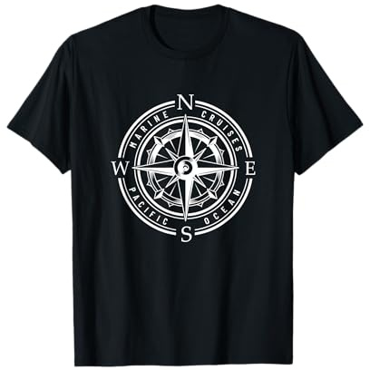 Kompass maritimes Design Kompass Kapitän Seemann Ozean T-Shirt