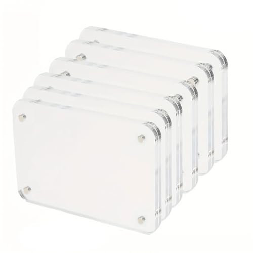 MTKSFDC Bilderrahmen Magnetisch Klarer wendbarer Kühlschrankmagnet-Fotorahmen, Kühlschrank-Magnetrahmen, Ausstellungsrahmen Mini Magnet Bilderrahmen(6pcs)