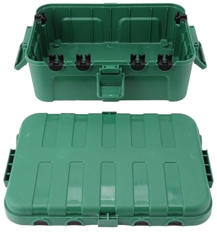 Extension Cord Connection Box, IP54 Weatherproof Large Capacity Square Outdoor Electrical Box Power Cord Enclosure with 6 Cable Entry for Protect Outlet (Green)