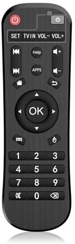 Ersatzfernbedienung passend für Android TV-Box HK1 Box, Max, RBox, Play, X96 Mini, Plus Q, Max Ultra, Air, MXQ, Pro, T9, T95Q, T95 Mini: HK1-R