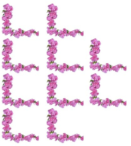 Qsvbeeqj Confezione di 10 Fiori di Ciliegie Artificiali Rattans realistico Sakura Ghirlanda Colorato Vite Per La Decorazione Di Nozze