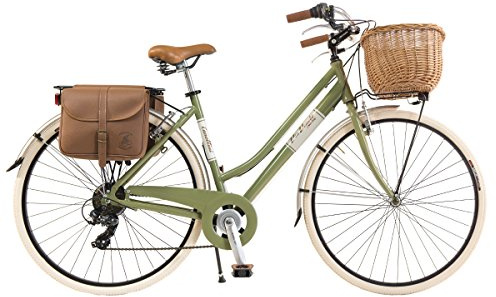 Via Veneto by Canellini Vintage Retro Damen Citybike Aluminium Olivgrün (46)