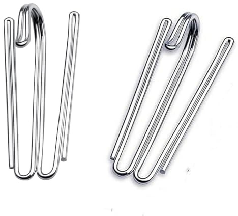 40 Pack Metal Curtain Hooks Pinch Pleat Header Tape Pins Heavy Duty Deep Prong Hooks