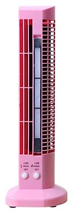 ROHCGHC Floor fan, Bladeless Tower Fan Portable Desk Fan USB Table Fan Low Noise Bedroom Air Cooler(Pink)