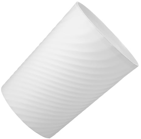 LALADEFIEE Poubelle sans Couvercle 10l en Plastique Blanc, Poubelle Ménagère pour Salle de Bain et Chambre, Structure Robuste, Usage Pratique