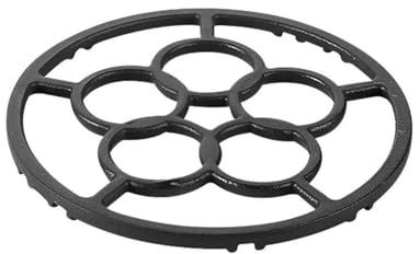 Cast Iron Gas Ring Reducer, Cast Iron Wok Support Ring, Non Slip Gas Rings Reducer for Moka Pot Coffee Pot Small Saucepan Reducers Rings Holder Trivets Extender for Gas Stove Camping Stove