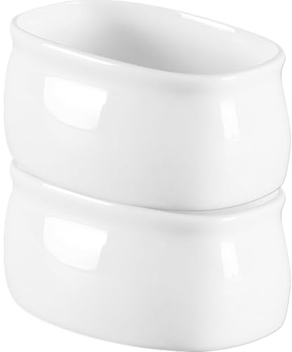 Angoily Recipientes de Cerámica Blanca para Terrones de Azúcar y Sobres de Café 2 Unidades Contenedores Domésticos Reutilizables para Té Azúcar y Especias Aptos para Hogar y Cafetería