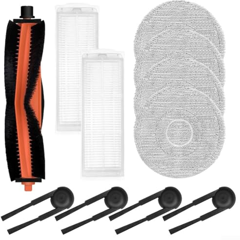 Kit di ricambio per aspirapolvere Xiaomi Robot Vacuum S40 Pro/OV71GL con spazzola principale, spazzola laterale, filtro e panno per la pulizia migliorati (A)