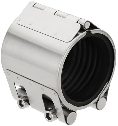sourcing map Pipe Repair Clamp 3-1/2 OD 87mm-92mm 304 Stainless Steel Leak Sealer Emergency Pipe Repair for Plastic Metal Tubing Water Gas Oil Lines, Silver