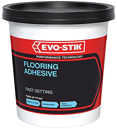 EVO-STIK Flooring Adhesive 1L - High Strength - For Use On Porous Floors - Fast Setting - Ready to Use - Solvent-Free