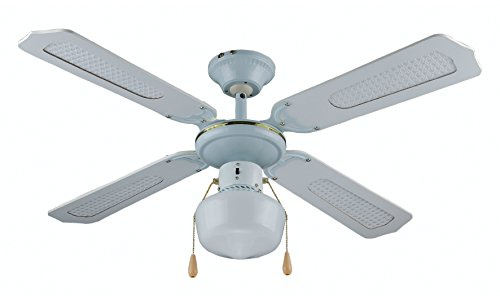 Kooper Ventilatore da soffitto con 4 Pale, 106 cm, Bianco 60 W