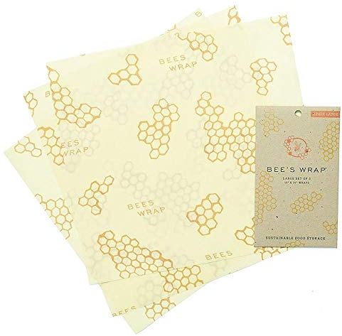 Bee’s Wrap Set of 3 Wraps - Large (33 x 35 cm), Beige