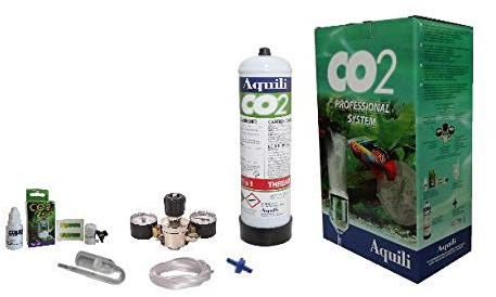 Aquili CO225 Kit CO2 mit Reduzierstück 2 Manometer und US-Flasche und 600 g, Modell Classic, Mehrfarbig