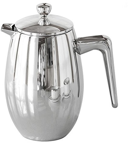 Weis Karl Cie. GmbH – Cafetera de émbolo/Prensa Francesa 0,35 l Espejo Pulido, acero Inoxidable, Plata, 7 x 7 x 11 cm