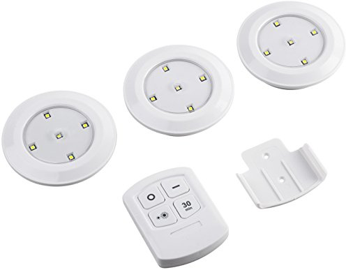 Meister LED-Beleuchtungs-Set - 3 Leuchten - Fernbedienung - kaltweiß / Spots / Strahler / Möbelleuchten / Schrankleuchten / Vitrinenbeleuchtung / Küchenbeleuchtung / Unterbaubeleuchtung / 7474280