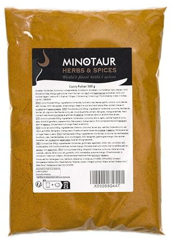 Minotaur Spices | Curry gemahlen, Currypulver mild, 2 x 500g (1 Kg)