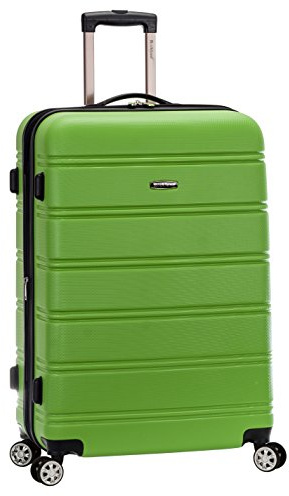 Rockland Melbourne Hardside Expandable Spinner Wheel Luggage, Green, Checked-Large 28-Inch (F1603-GREEN)