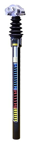 Airwings EXPLETO TRAVEL Gefederte Sattelstütze mit Linear-Kugellager, 425mm Länge (Hard, Ø27,2mm)