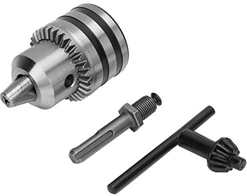 Portabrocas de taladro 3.0-16MM 1/2-20UNF, Portabrocas Tipo Llave con Adaptador de Vástago Redondo