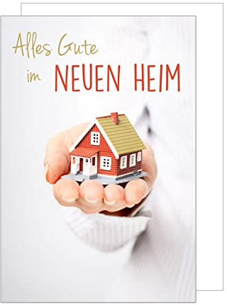 Edition Seidel exklusive Premium Karte zum neuen Heim mit Umschlag. Glückwunschkarte Grusskarte einzelne eine Karte neues Heim (NH111 SW022)