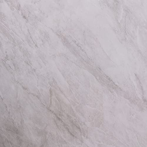 Aquariss 2PCS PVC Wall Panel 1 x 2.4m Bathroom Cladding Gloss Grey Marble | Wet Wall, Tongue & Groove Interlocking, Waterproof, Kitchen