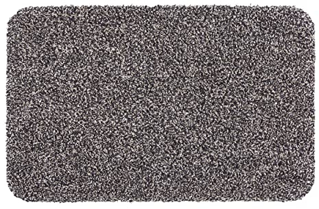 Astra Schmutzfangmatte innen waschbar 40x60 cm – Sauberlaufmatte anthrazit 100% Baumwolle Türmatte - Entra SAUGSTARK - rutschfeste Fußmatte pflegeleicht