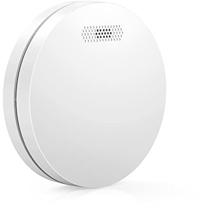 XINDUM Smoke Alarm Interlinked, Wireless Smoke Detector with 10 Year Battery, Mute Function, Small White 85dB Fire Alarm for Fire Warning 1 Pack